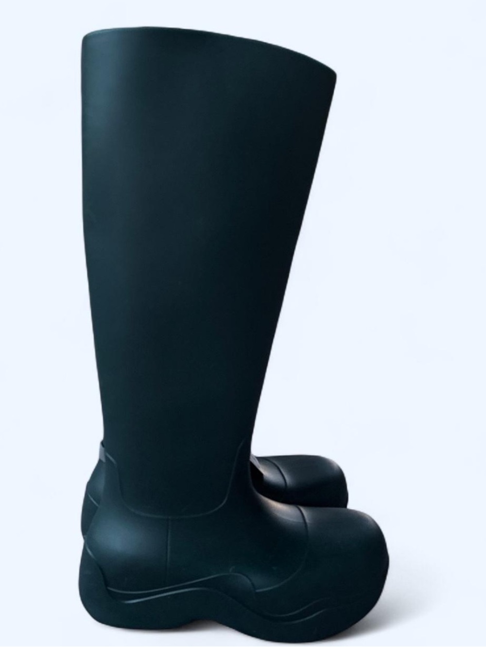Bottega Venetta the puddle jumper rain boots dark green 36